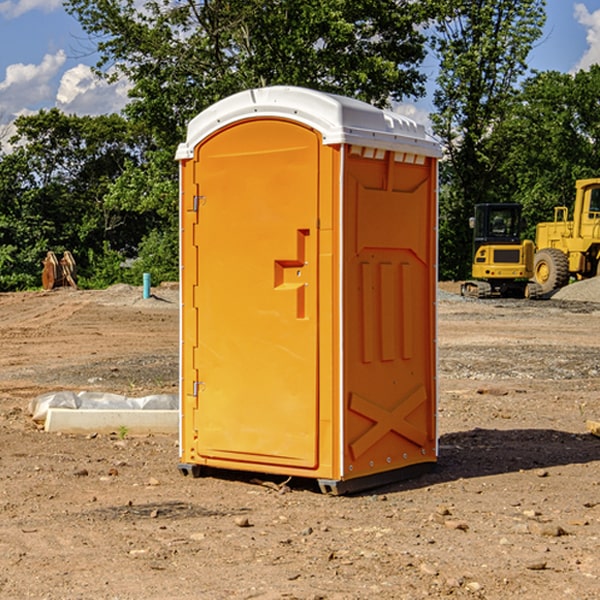 do you offer hand sanitizer dispensers inside the porta potties in Deersville OH